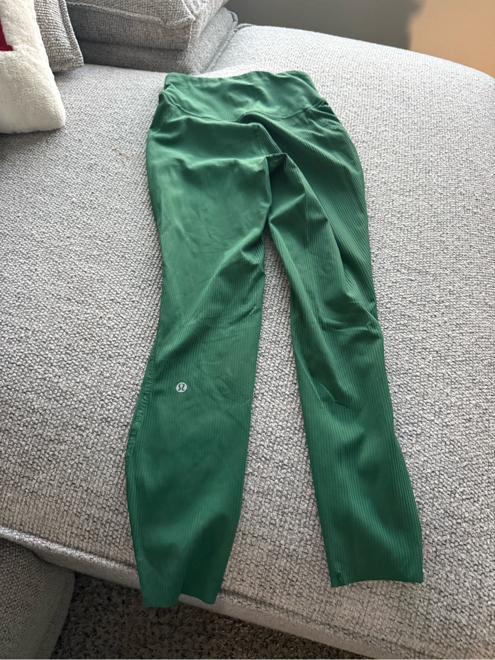 lululemon athletica Green Ribbed High-Rise Leggings